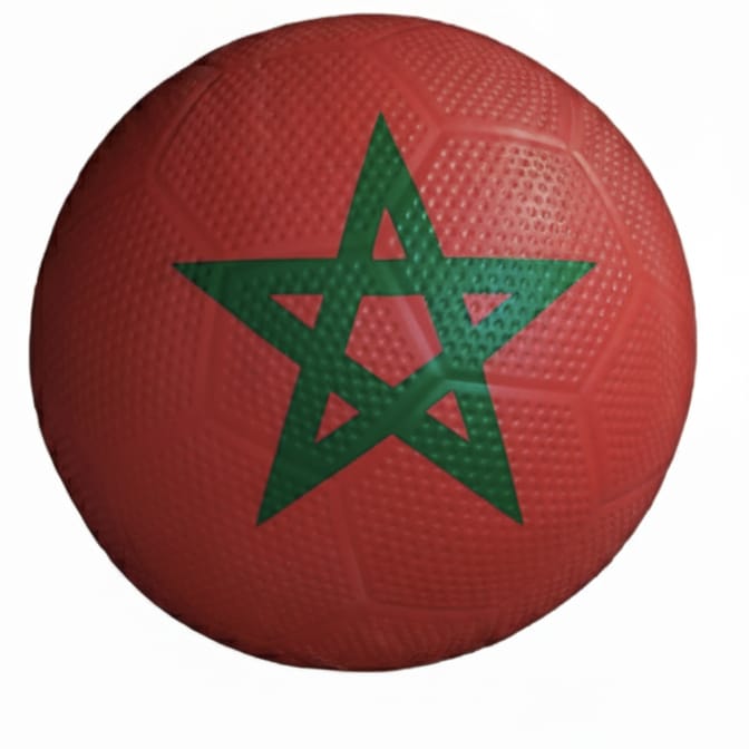 Ballon de football avec motif du Maroc